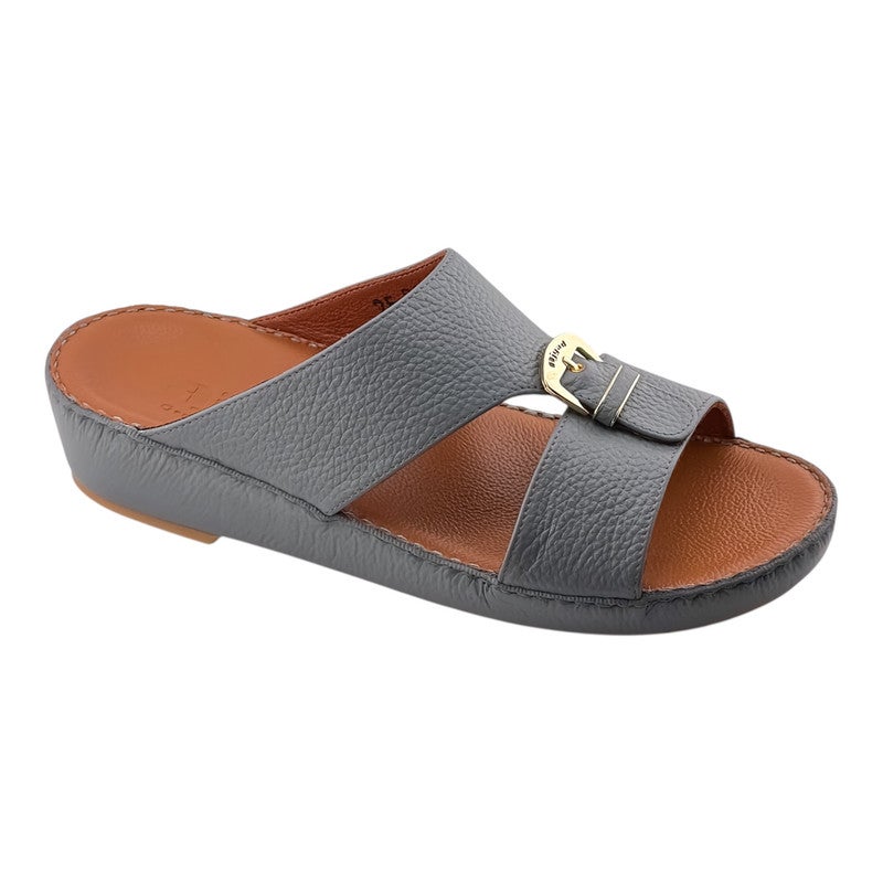 AJYAD Handmade Arabic Sandals For Men | Outdoor Mens Slippers | Everyday Flip Flops Open Toe | Arabic Genuine Shamwa Leather | New Design | Tan Footbed | Comfortable & LightWeight - Image 1